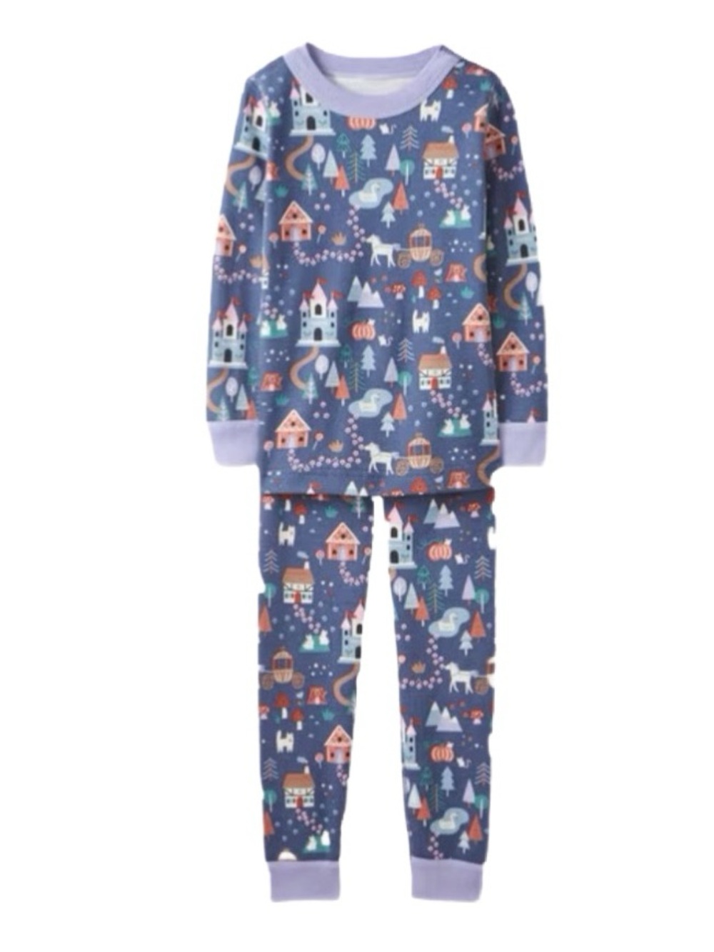 Hanna Andersson Fairytale Castle Organic Cotton Print Pajama Set Size 2T
